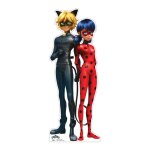 Star cutouts - figurine en carton ? miraculous - ladybug et chat noir - haut 95 cm