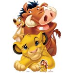 Star cutouts - figurine en carton simba pumba et timon le roi lion disney - h 135 cm