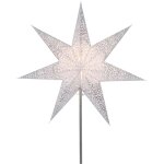 Star trading - abat - jour toile en papier 'antique', motif perfor, blanc,  48 cm