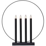 Star trading - bougeoir moderne 'glory', design minimaliste, 4 lumières, ampoule e10, noir, ø 42 cm Star trading - bougeoir moderne 'glory', design minimaliste, 4 lumières, ampoule e10, noir, ø 42 cm