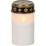 Star - trading bougie fun�raire led 'serene', � pile, blanche, 12 cm