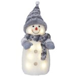 Star trading - décoration de noël illuminée 'joylight', bonhomme de neige led, 8 led, gris, h 38 cm Star trading - décoration de noël illuminée 'joylight', bonhomme de neige led, 8 led, gris, h 38 cm