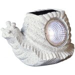 Figurine dcorative solaire rocky, escargot, clairage extrieur, aspect pierre, blanc froid, capteur ...