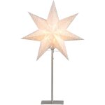 Star trading lampe de table poinsettia sensy de star trading, toile de nol en papier 3d en blanc avec ...