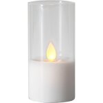 Trading photophore led 'm - twinkle' avec effet scintillant, pile, minuterie, blanc, 10cm - star