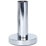 Star trading - pied de lampe haut 'glans' avec douille e27, mtal, argent, h 17 cm