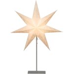 Star trading poinsettia sensy lampadaire de star trading, toile de nol en papier 3d en blanc avec pied ...