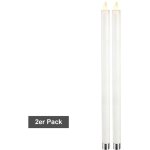 Star trading - set de bougies m - twinkle, 2 pi�ces, bougies de table, cire, blanc, led, minuterie, jaune ...