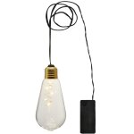 Star trading suspension led 'glow', piles et minuterie, fil lumineux, transparent, 13 cm