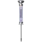 Star trading thermom�tre solaire celsius, led, pique pour jardin, ext�rieur, argent, capteur cr�pusculaire, ...