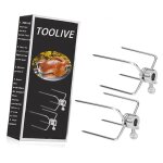 Chrom fourchette viande aiguilles pour le barbecue brochettes  accrocher avec vis de pour rtisserie ...