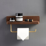 Devidoir porte papier toilette double installation bois massif htre drouleur support papier wc mural ...