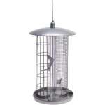 Station d'alimentation pour oiseaux xl en acier inoxydable avec 4 perchoirs - 36 x 22 cm - mangeoire ...
