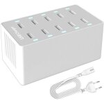 Station de charge usb, hub chargeur usb de 50 w � 10 ports, chargeur usb multiport avec smart detect, ...
