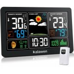 Station m�t�o avec capteur int�rieur ext�rieur, r�veil num�rique sans fil msf, barom�tre, temp�rature, ...