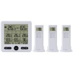 Station m�t�o num�rique sans fil 3 capteurs ext�rieurs avec fonction alarmes et �talonnage - blanc / ...