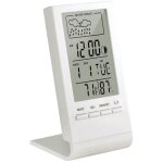Station m�t�o sans fil, thermom�tre hygrom�tre barom�tre int�rieur ext�rieur, horloge num�rique r�veil ...