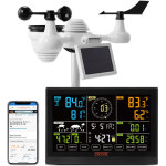 Station meteo wifi 7 en 1 station meteo sans fil interieur exterieur solaire grand ecran couleur 7, 5 ...