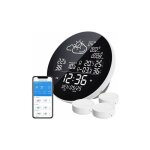 Station météo wifi, wlan thermometre interieur exterieur sans fil avec 3 capteurs extérieurs, avec Écran ... Station météo wifi, wlan thermometre interieur exterieur sans fil avec 3 capteurs extérieurs, avec Écran ...