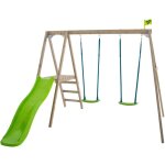 Tp toys - portique avec 2 balançoires et une glissière forest Tp toys - portique avec 2 balançoires et une glissière forest