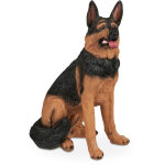 Statue de berger allemand, grandeur nature, r�sistant aux intemp�ries, d�co chien, 85x39x55 cm, r�sine, ...