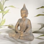 Statue de bouddha assise 50 cm en pierre artificielle polyr�sine aspect bronze sculpture d�coration de ...