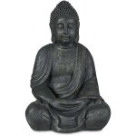 Statue de bouddha assise 70 cm, figurine de jardin xl, vintage, r�sistant aux intemp�ries & au gel, anthracite ...