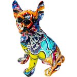 Statue bulldog d�coratif mod�le animalier bulldog graffiti en r�sine pour