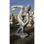 Statue classique en pierre reconstitue discobole 100cm.