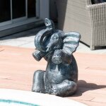 Wanda collection - statue lphant patin gris assis 80 cm