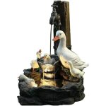 Statue de jardin de famille d'animaux avec lumi�re solaire �cureuil et canard pression d'eau fontaine ...