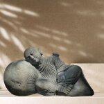 Wanda collection - statue de jardin zen moine shaolin en pierre 1 m Wanda collection - statue de jardin zen moine shaolin en pierre 1 m
