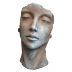 Jardinex - statue visage femme ext�rieur grand format - rouille 115 cm