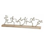 Paris prix - statuette dco '6 coureurs' 67cm naturel & argent