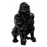 Paris prix - statuette dco gorille 'sculpture' 46cm noir