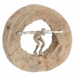 Paris prix - statuette dco 'saut' 29cm naturel & argent