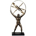 Zen et ethnique - statuette en polyr�sine atlas de couleur bronze