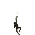 Statuette singe suspendu gaspard noir h40cm - atmosphera crateur d'intrieur