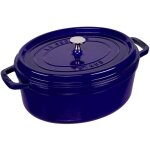 Staub - casserole / cocotte ovale en fonte de, diamtre de 31 cm, 5. 5 l, bleu fonc