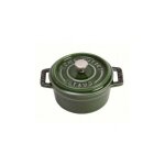 Staub - cocotte 22 cm basilic vert en fonte