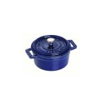 Staub - la cocotte 24cm rond, bleu fonc, fonte (40510 - 283 - 0)