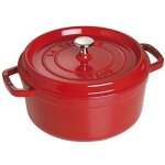 Staub cocotte 26 cm cerise fonte �maill�e