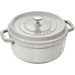 Staub cocotte en fonte maille truffe blanche 22 cm