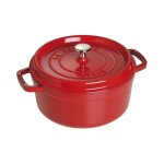 Staub - cocotte ronde cerise 24cm cocotte en fonte