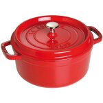 Staub - cocotte ronde cerise 24cm cocotte en fonte