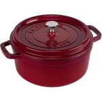 Staub - cocotte ronde cerise 24cm cocotte en fonte