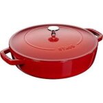 Staub - sauteuse chistera en fonte,  28 cm, 3, 7 l, cerise