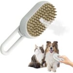 Steamy brosse pour chat, brosse chien chat  vapeur, 3 en 1 peigne de massage en spray pour chats, brosse ...