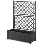 Stefanplast - bac a fleurs rectangulaire avec treillis - finition en bois - 100 x 43 x h 142 cm - 80 ...