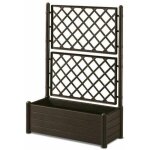 Stefanplast - bac a fleurs rectangulaire avec treillis - finition en bois - 100 x 43 x h 142 cm - 80 ...